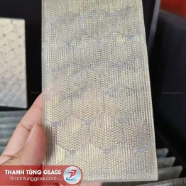 Kính sọc nhỏ ghép lụa