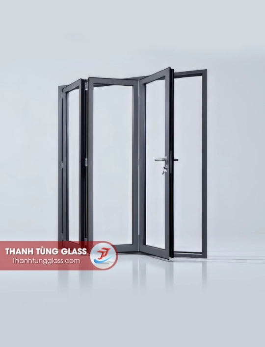 CỬA ĐI XẾP TRƯỢT 3 CÁNH NHÔM XINGFA ANOSDISE HỆ 80