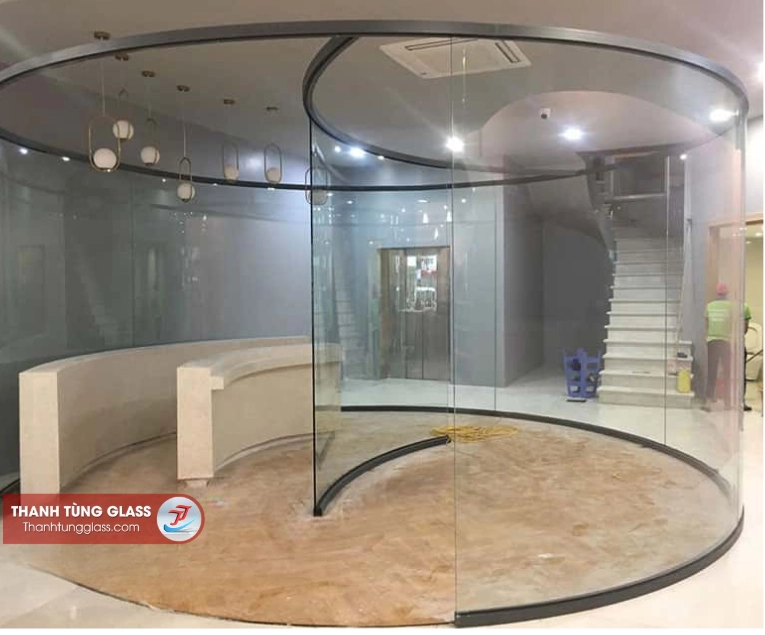 Kính ghép hộp uốn cong