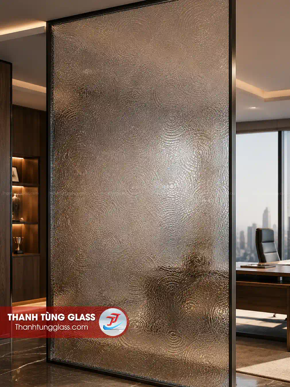 Mẩu kính đúc gợn nước