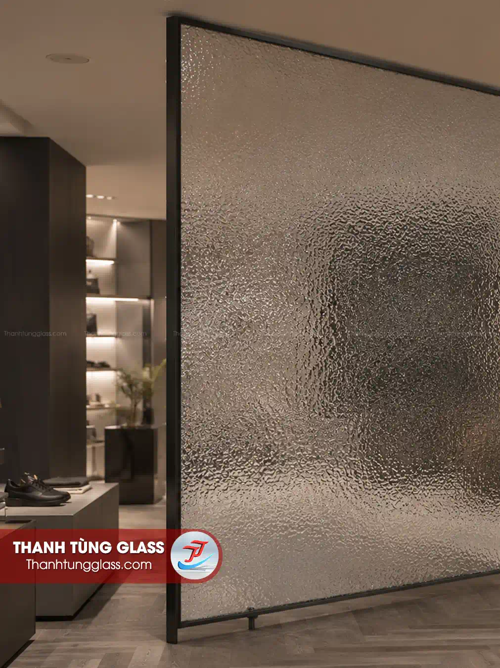 Kính đúc hiệu ứng vân sần