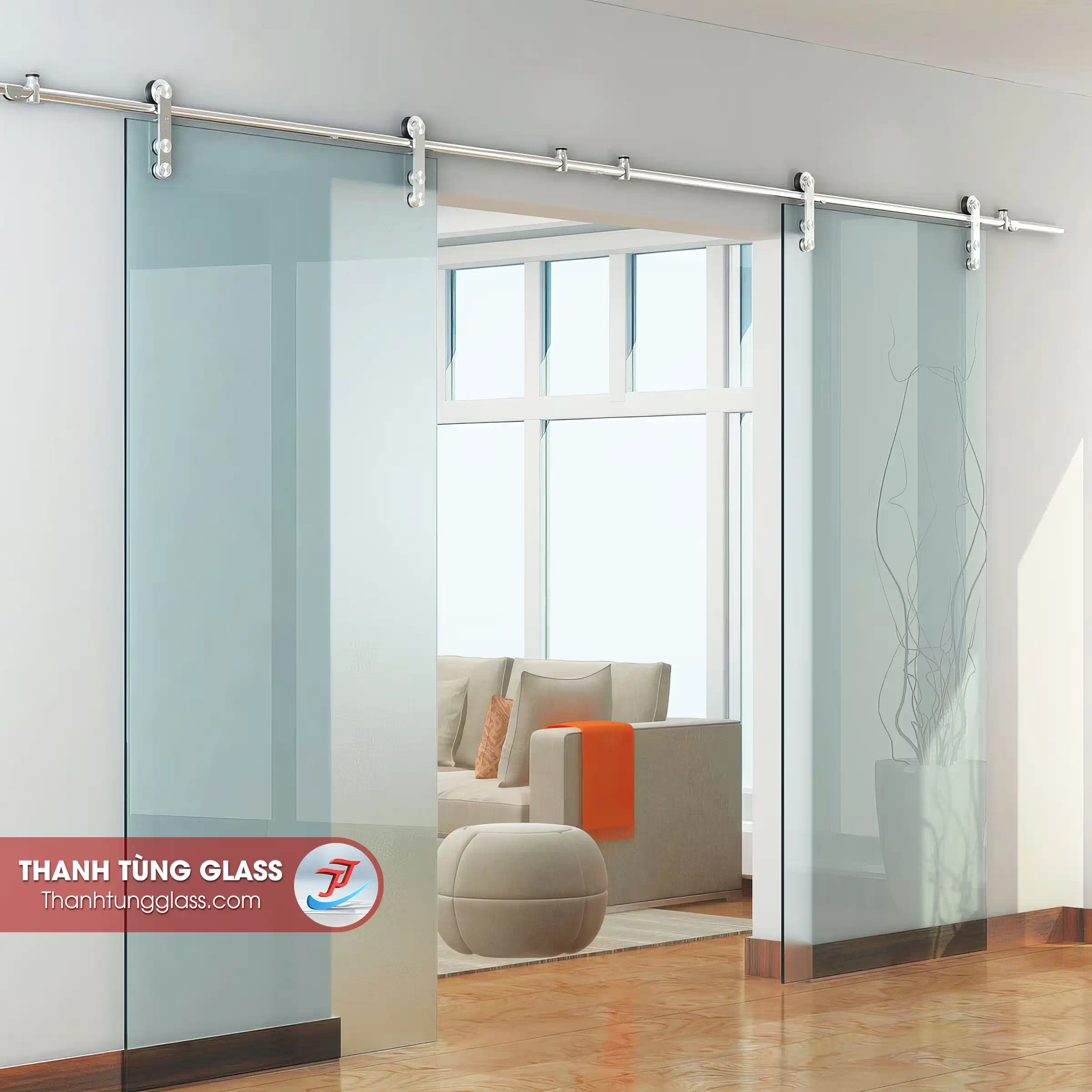 CỬA KÍNH LÙA 2 CÁNH CƯỜNG LỰC