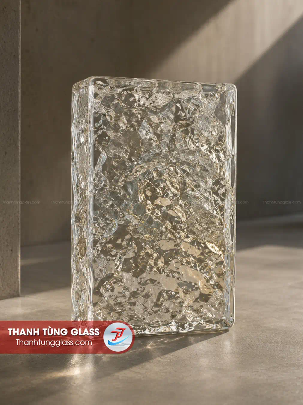 GẠCH KÍNH KHỐI ĐẶC HOA VĂN